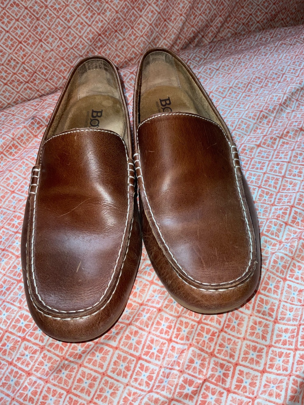 Born Mens Leather Loafers - Brown Venetian Slip-On Moccasin - Size 9M - Used